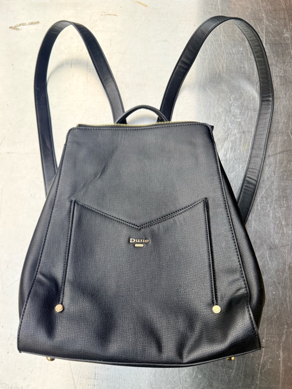 Dune London Ducky Black Vegan Backpack